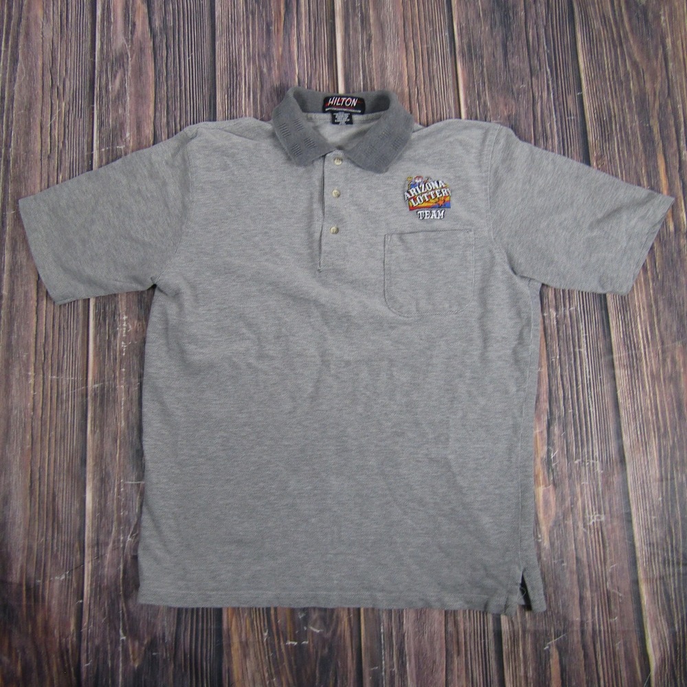 Hilton Arizona‎ Lottery Team Polo Shirt Mens Medium Embroidered Made USA